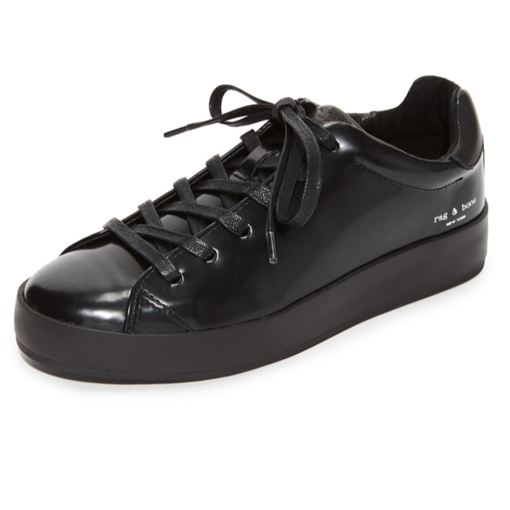 Black Rag & Bone Leather Sneakers